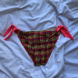 Rainbow Vintage Seersucker Bikini Bottoms